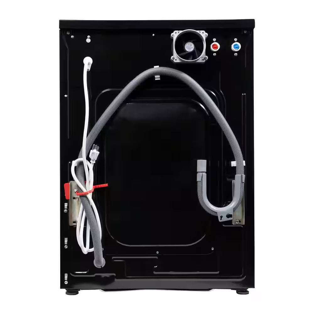 1.62 Cu.Ft. Pet Compact 110V Vented/Ventless 15 Lbs Sani Washer Dryer Combo 1400 RPM in Black