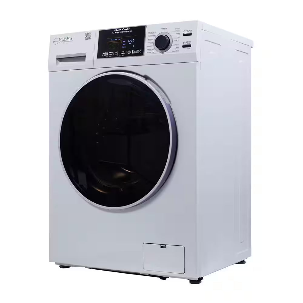 1.62 Cu.Ft. Pet Compact 110V Vented/Ventless 15 Lbs Sani Washer Dryer Combo 1400 RPM in White