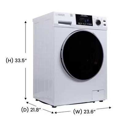 1.62 Cu.Ft. Pet Compact 110V Vented/Ventless 15 Lbs Sani Washer Dryer Combo 1400 RPM in White