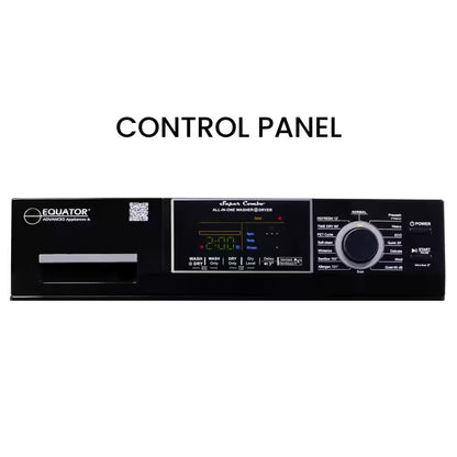 1.62 Cu.Ft. Pet Compact 110V Vented/Ventless 15 Lbs Sani Washer Dryer Combo 1400 RPM in Black