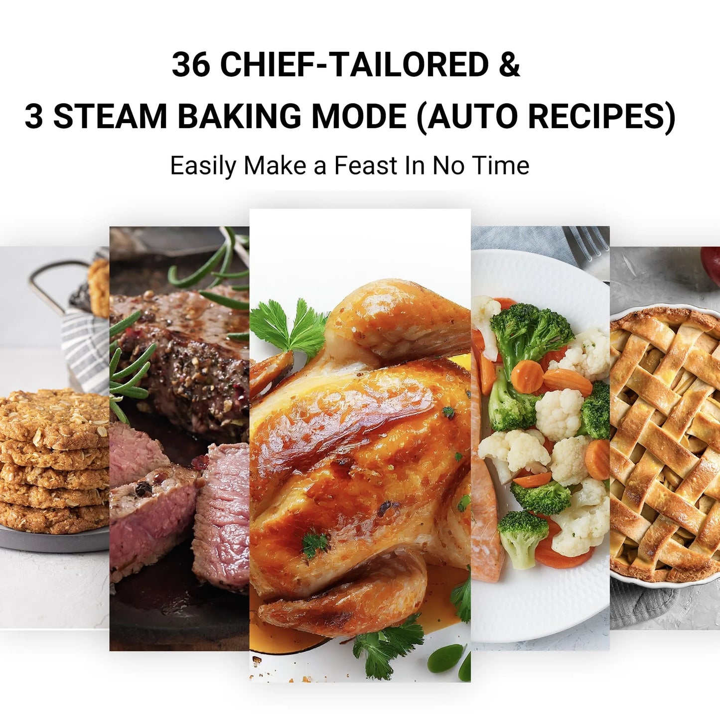 7-IN-1 Compact Steam Oven Combi Oven Countertop Slow Cook Smart APP Control 20 L