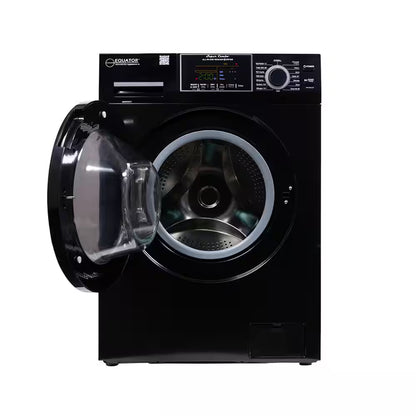 1.62 Cu.Ft. Pet Compact 110V Vented/Ventless 15 Lbs Sani Washer Dryer Combo 1400 RPM in Black