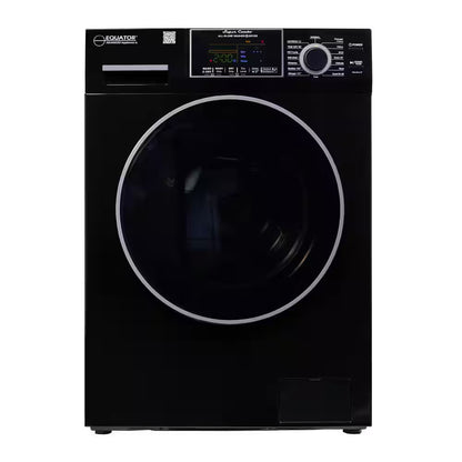 1.62 Cu.Ft. Pet Compact 110V Vented/Ventless 15 Lbs Sani Washer Dryer Combo 1400 RPM in Black