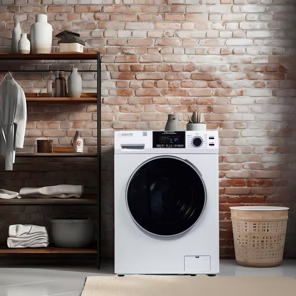 1.62 Cu.Ft. Pet Compact 110V Vented/Ventless 15 Lbs Sani Washer Dryer Combo 1400 RPM in White