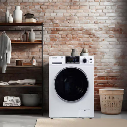 1.62 Cu.Ft. Pet Compact 110V Vented/Ventless 15 Lbs Sani Washer Dryer Combo 1400 RPM in White