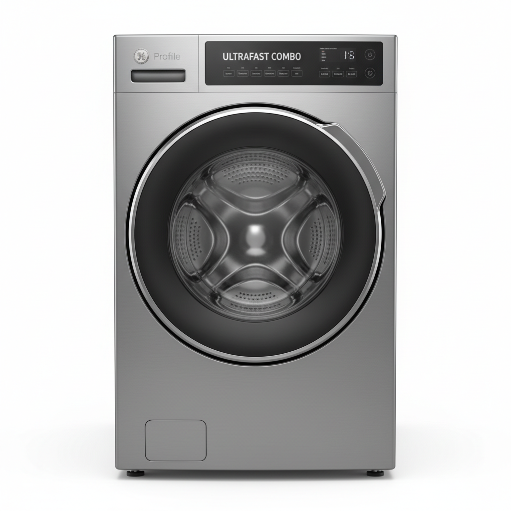 Profile Ultrafast Combo 4.8-Cu Ft Ventless All-In-One Washer Dryer Combo ( Sapphire Blue )